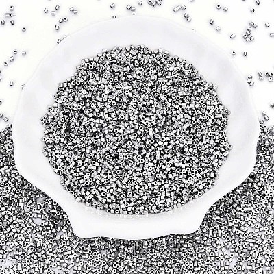 Electroplate Glass Cylinder Beads SEED-Q036-01A-B04-1