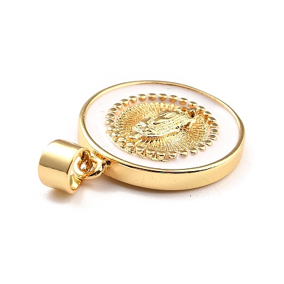Brass Enamel Pendants KK-P209-02G-07-RS-1