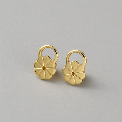 Brass Ear Nuts KK-WH0816-031G-01-1