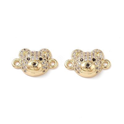 Brass Micro Pave Cubic Zirconia Connector Charms KK-m240-21F-1