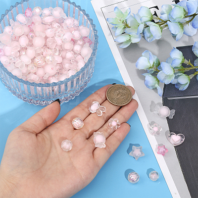 18 Style Transparent Acrylic Beads TACR-CA0001-20-1