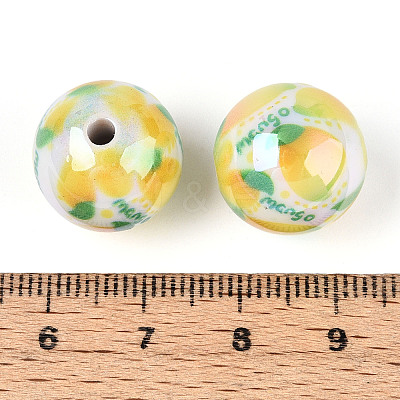 Printed Opaque Acrylic Beads X1-MACR-T048-04M-1
