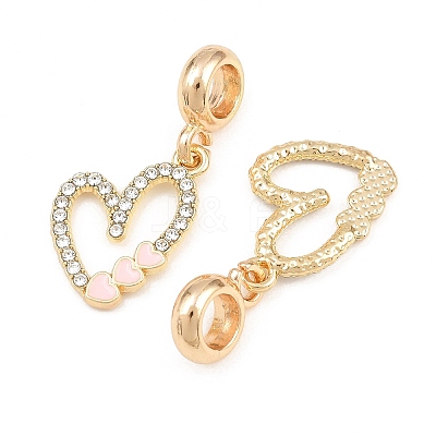 Alloy Enamel European Dangle Charms AL-CBAC2D3-16G-1