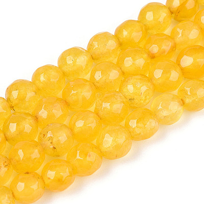 Dyed Natural White Jade Beads Strands G-T139-6mm-60-07-1