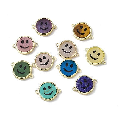 Natural & Synthetic Mixed Stone Connector Charms G-G977-07-1
