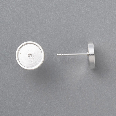 304 Stainless Steel Stud Earring Findings STAS-H410-07S-D-1