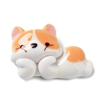 Opaque Cute Dog Resin Cabochons RESI-H152-02C-1