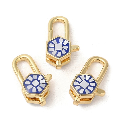 Brass Lobster Claw Clasps KK-K385-019G-1