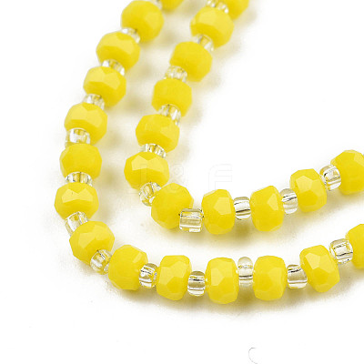 Opaque Solid Color Glass Beads Strands GLAA-N052-04-A05-1