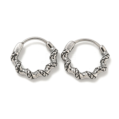 316 Surgical Stainless Steel Hoop Earrings EJEW-D096-19G-AS-1