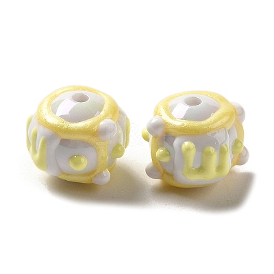Hand Painted Acrylic with Enamel Beads MACR-K354-38A-1