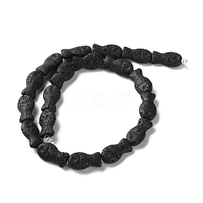 Fish Dyed Natural Lava Rock Beads Strands G-O126-01A-07-1