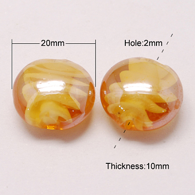 Handmade Lampwork Beads LAMP-S010-20mm-M-1