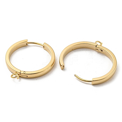 201 Stainless Steel Huggie Hoop Earrings Findings STAS-A167-01Q-G-1