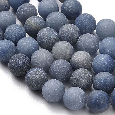 Dyed & Heated Natural Blue Aventurine Beads Strands G-J376-31-10mm-1