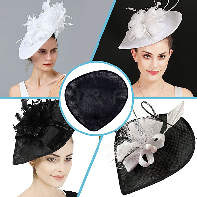 Cloth Round Fascinator Hat Base for Millinery Magic AJEW-WH0270-738B-1