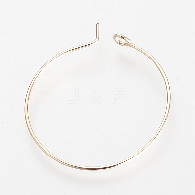 Brass Hoop Earrings X-KK-S327-10KC-1
