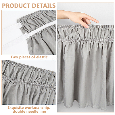 Adjustable Polyester Wrap Around Bed Skirts AJEW-WH20022-10B-01-1
