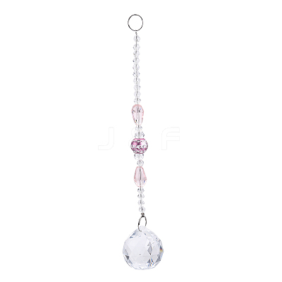 Faceted Crystal Glass Ball Chandelier Suncatchers Prisms AJEW-G025-A01-1