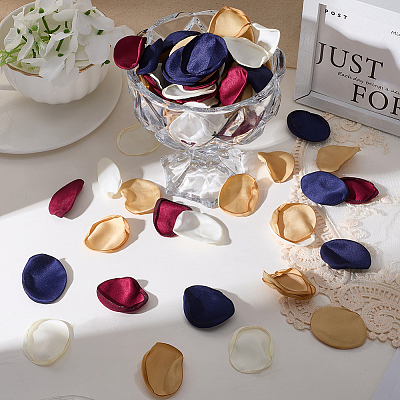 200Pcs Polyester Artificial Rose Flower Petals DIY-GF0011-12D-1