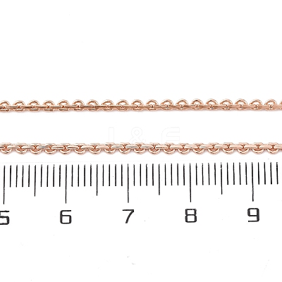 Brass Link Chain Necklaces for Women NJEW-D302-13RG-1