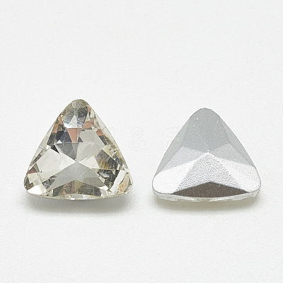 Pointed Back Glass Rhinestone Cabochons RGLA-T087-10mm-01-1