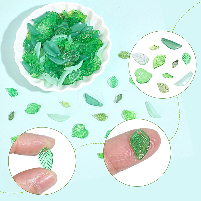 350Pcs 10 Styles Transparent Acrylic Pendants OACR-PA0001-23-1