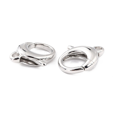 Brass Lobster Claw Clasps X-KK-D065-02P-1