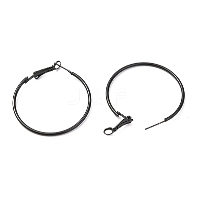 Baking Paint 201 Stainless Steel Hoop Earrings EJEW-P185-C02-01-1