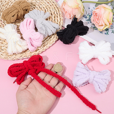 16Pcs 8 Colors Round Wool Shoelaces AJEW-SP0004-82-1