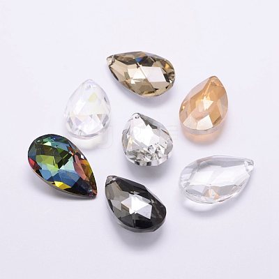 Electroplate Glass Pendants X-EGLA-K011-03-1