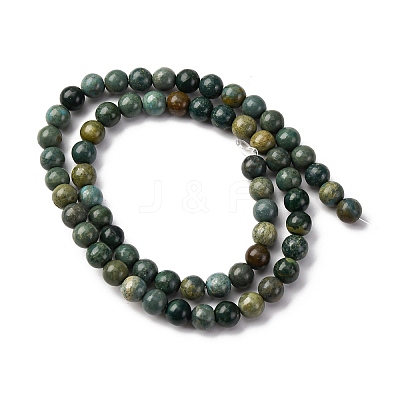 Natural Shoushan Jade Beads Strands G-L624-A01-6mm-1