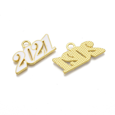 Alloy Enamel Pendants X-PALLOY-T078-03E-1