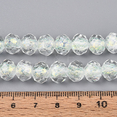 Handmade Foil Lampwork Beads Strands FOIL-T008-09E-1