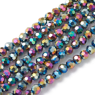 Electroplate Glass Beads Strands EGLA-K015-10E-1