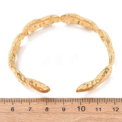 304 Stainless Steel Cuff Bangles for Women BJEW-C155-01D-G-1