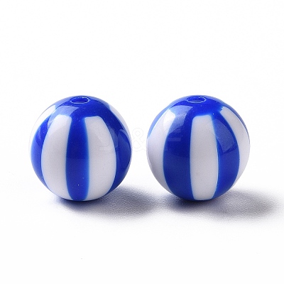 Opaque Acrylic Stripe Beads OACR-E009-02-1