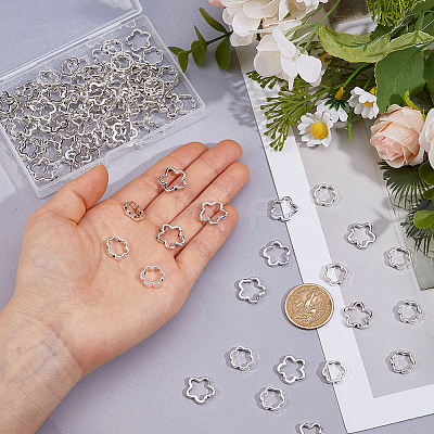 120Pcs 2 Styles Alloy Bead Frame FIND-FH0016-61-1