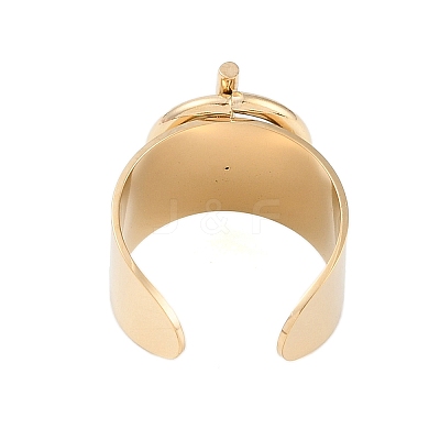 304 Stainless Steel Circular & Rod-shaped Open Cuff Rings RJEW-C095-01G-1