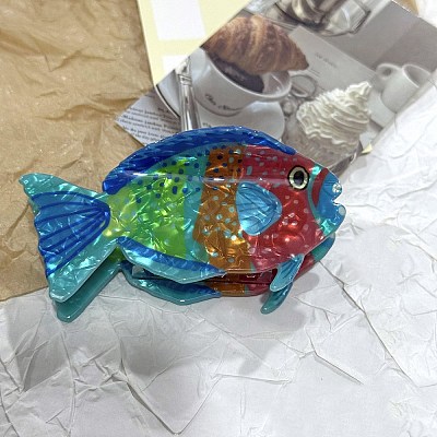 Ocean Theme Acrylic Claw Hair Clips LS-PHAR-P012-B01-1