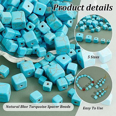 318Pcs Synthetic Turquoise Beads Strands G-PH0002-70-1