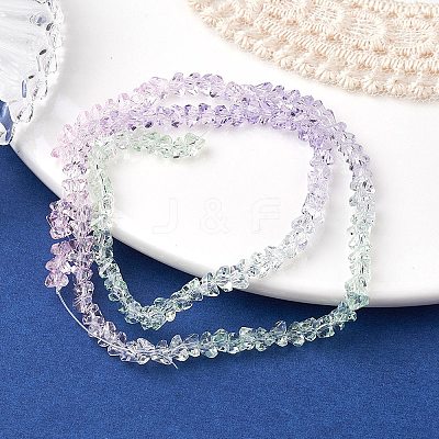 Transparent Baking Paint Glass Bead Strands GLAA-YW0003-17E-1