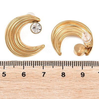 304 Stainless Steel Stud Earrings for Women EJEW-F420-02G-1