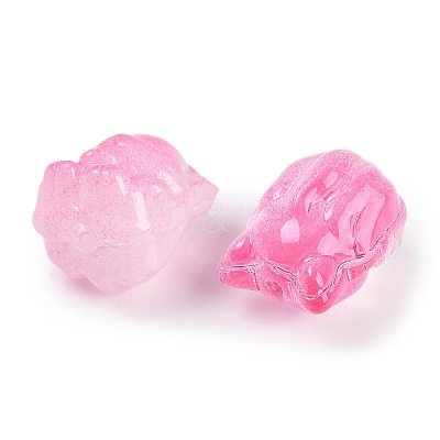 Transparent Spray Paint Glass Beads GLAA-H035-01A-1