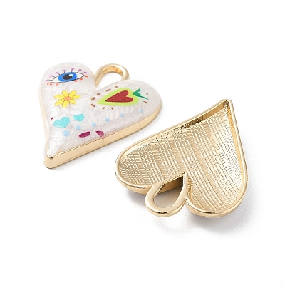 Rack Plating Alloy Enamel Pendants FIND-C050-09G-05-1