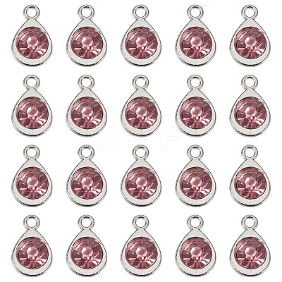 20Pcs Faceted Glass Charms RGLA-TADJ0001-01B-1