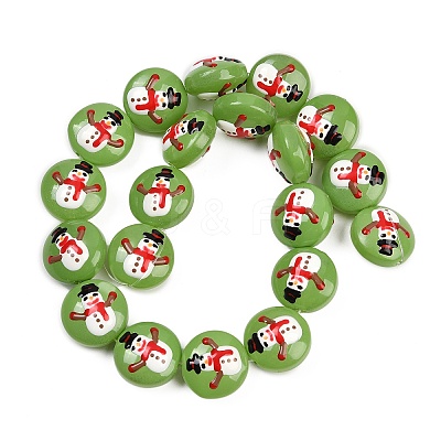 Christmas Handmade Lampwork Enamel Beads LAMP-C020-03H-1