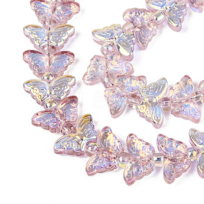 Transparency Electroplate Glass Beads Strands GLAA-T023-39A-03-1