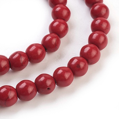 Synthetic Turquoise Beads Strands TURQ-G106-8mm-02H-1