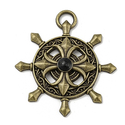 Tibetan Style Alloy Pendants PALLOY-A007-03AB-1